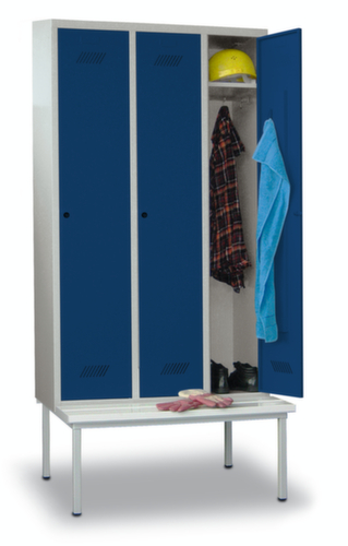 PAVOY Locker Basis met bank + 3 vakken, vakbreedte 400 mm