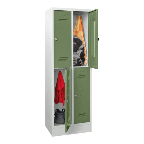 PAVOY Dubbele garderobekast Basis met 2x2 vakken, vakbreedte 300 mm