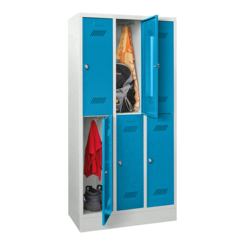 PAVOY Dubbele garderobekast Basis met 3x2 vakken, vakbreedte 300 mm