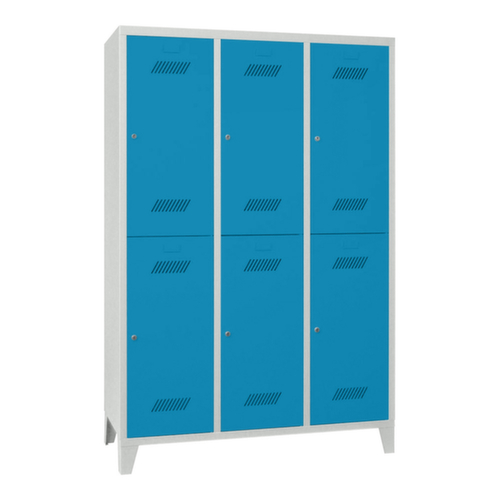 PAVOY Dubbele garderobekast Basis met 3x2 vakken, vakbreedte 400 mm