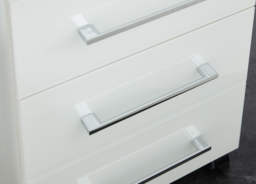 Verrijdbaar ladeblok GW-MONTERIA met 3 laden, 3 lade(n), wit/wit