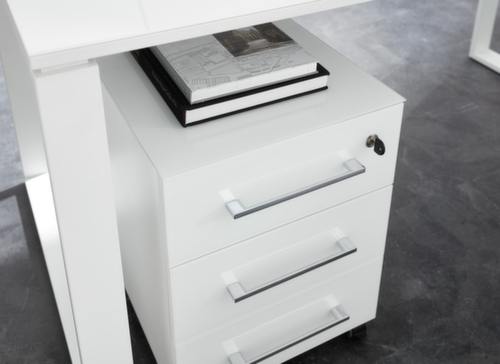 Verrijdbaar ladeblok GW-MONTERIA met 3 laden, 3 lade(n), wit/wit