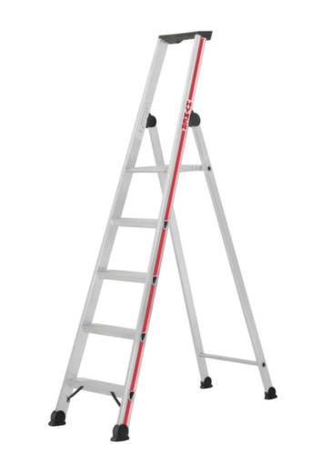 Hymer trapladder 4126 met platform, 5 treden met profiel