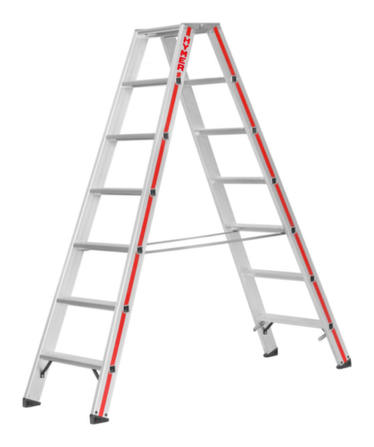 Hymer Ladder 8024 tweezijdig te betreden, 2 x 7 treden met profiel