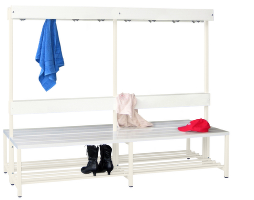 PAVOY Kleedkamerbank Basis met haken en kunststof strips