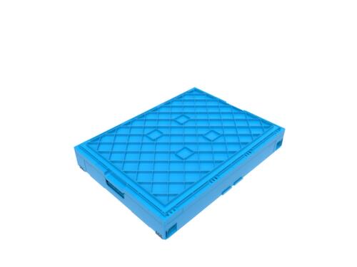 Walther Faltsysteme Vouwkrat, blauw, inhoud 200 l, klapdeksel