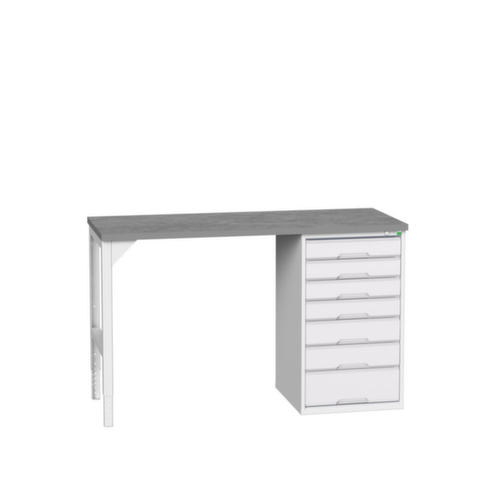 bott Werkbank verso, 7 laden, RAL7035 lichtgrijs/RAL7035 lichtgrijs