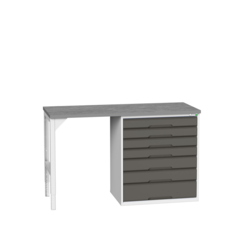 bott Werkbank verso, 7 laden, RAL7035 lichtgrijs/RAL7016 antracietgrijs