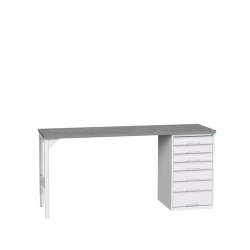 bott Werkbank verso, 7 laden, RAL7035 lichtgrijs/RAL7035 lichtgrijs