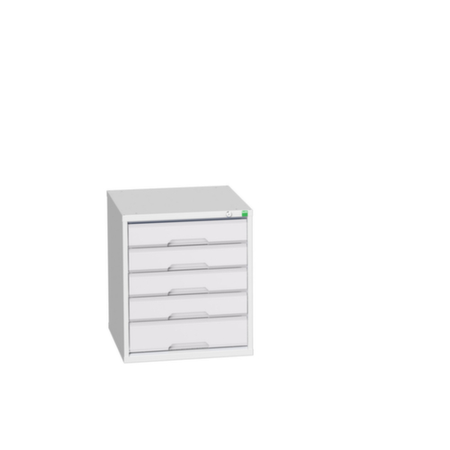 bott Ladekast verso, 5 lade(n), RAL7035 lichtgrijs/RAL7035 lichtgrijs