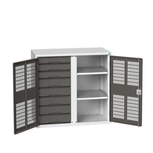 bott kast met openslaande deuren verso en ventilatiesleuven, breedte 1050 mm