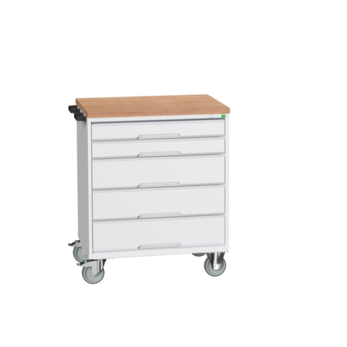 bott Gereedschapswagen verso, 5 laden, RAL7035 lichtgrijs/RAL7035 lichtgrijs