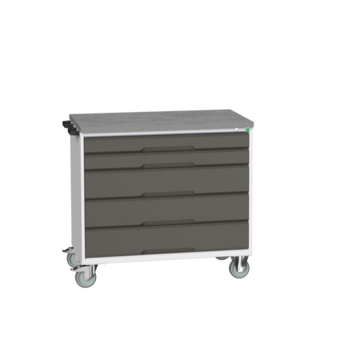bott Gereedschapswagen verso, 5 laden, RAL7035 lichtgrijs/RAL7016 antracietgrijs