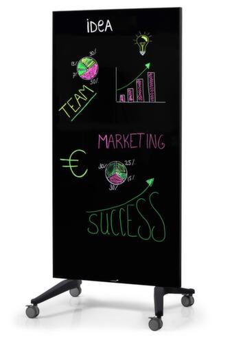 Legamaster mobiel glazen magneetbord, hoogte x breedte 1950 x 900 mm