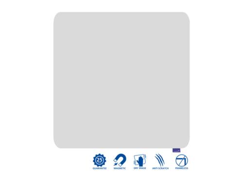 Legamaster Geëmailleerd whiteboard ESSENCE in wit, hoogte x breedte 1195 x 1195 mm