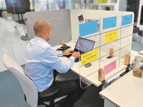 Legamaster tafelscheidingswand ELEMENTS van acrylglas, hoogte x breedte 600 x 1600 mm