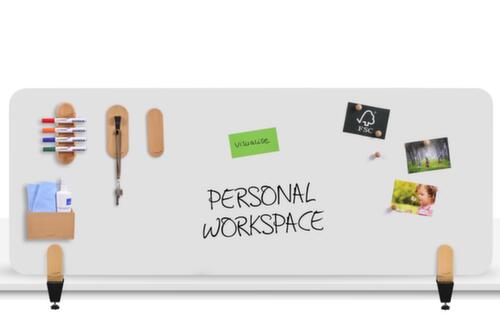 Legamaster geëmailleerde tafelscheidingswand ELEMENTS, hoogte x breedte 600 x 1600 mm, wand wit