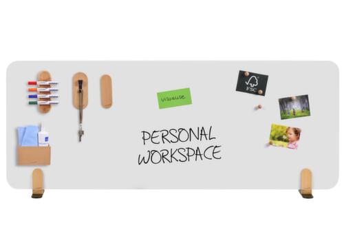 Legamaster geëmailleerde tafelscheidingswand ELEMENTS, hoogte x breedte 600 x 1600 mm, wand wit