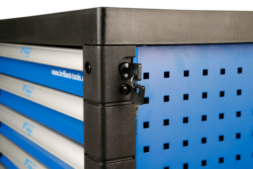 BLAUW/ZILVER Werkplaatswagen met 7 laden en 207 premium gereedschappen