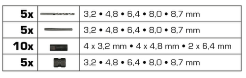 HSS schroef extractorset