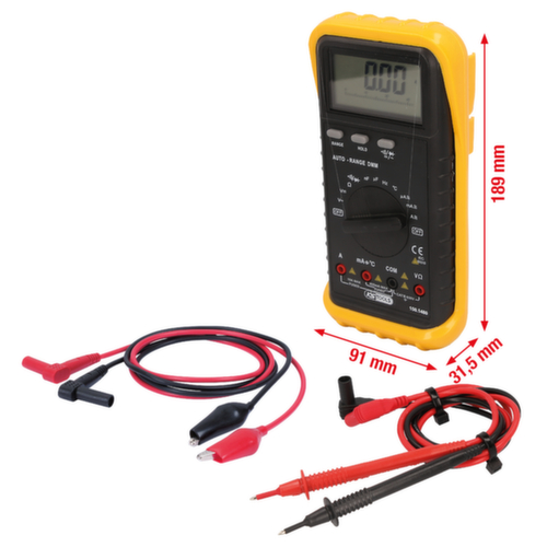 Digitale multimeter incl. testsondes en krokodillenklemmen