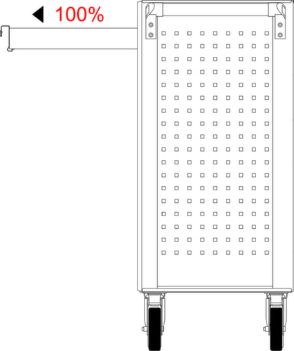ECOline BLACK/ROT Werkplaatswagen met 7 laden en 598 premium gereedschappen