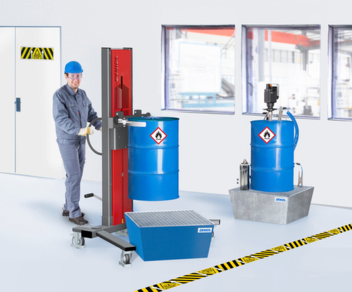explosiebeveiligde verrijdbare vatenheffer Secu Ex, 300 kg draagvermogen