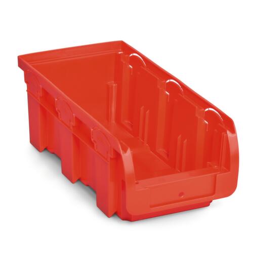 Zichtbak Basis, rood, diepte 215 mm, polypropyleen