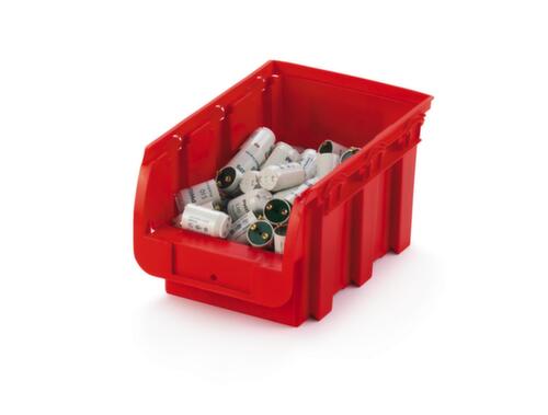 Zichtbak Basis, rood, diepte 235 mm, polypropyleen