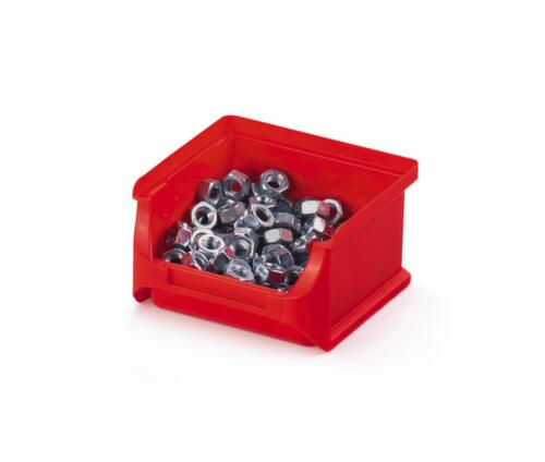 Zichtbak, rood, diepte 100 mm, polypropyleen