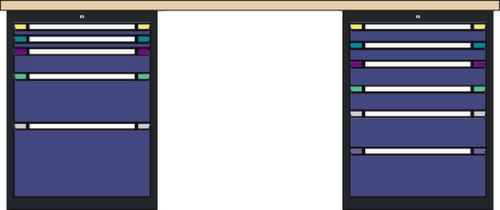 Thurmetall Werkbank, 11 laden