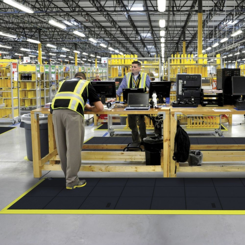 ESD antivermoeidheids-rubbertegel Utrecht, tegel, lengte x breedte 910 x 910 mm