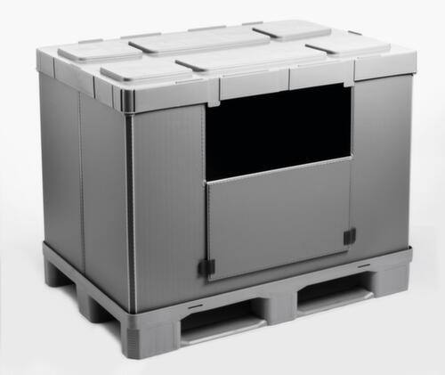 Walther Faltsysteme Palletvouwkrat extra licht, belasting 500 kg, 3 sleden, lengte x breedte 1200 x 800 mm