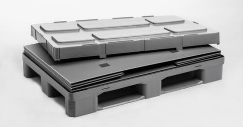 Walther Faltsysteme Palletvouwkrat extra licht, belasting 500 kg, 3 sleden, lengte x breedte 1200 x 800 mm