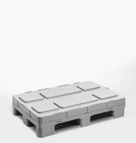 Walther Faltsysteme Palletvouwkrat extra licht, belasting 500 kg, 3 sleden, lengte x breedte 1200 x 800 mm