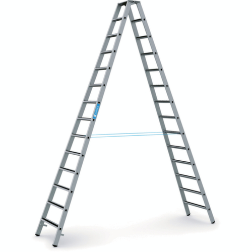 ZARGES Ladder R13step B met antislip treden, 2 x 14 treden met R13-laag
