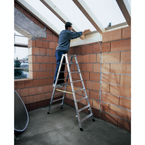 ZARGES Ladder Nova B tweezijdig te betreden, 2 x 6 trede(n) met traanplaatprofiel