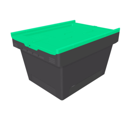 BITO milieuvriendelijke herbruikbare bakken MB Eco, inhoud 18 l, tweedelig klapdeksel