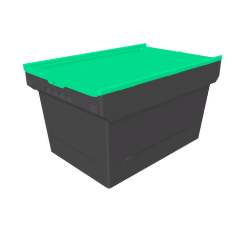 BITO milieuvriendelijke herbruikbare bakken MB Eco, inhoud 58 l, tweedelig klapdeksel