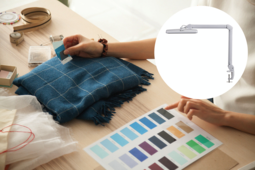 MAUL compacte LED-werkpleklamp MAULintro dimbaar, licht koudwit (daglichtwit), wit