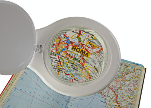 MAUL Elegante LED-loeplamp MAULmakro, licht koudwit (daglichtwit), wit