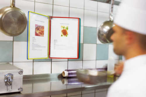 tarifold Zichtpanelensysteem voor wandmontage, met 5 zichtpanelen in DIN A4