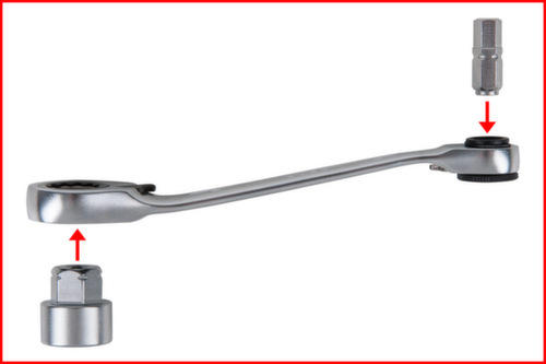 1/4" + 11 mm doorvoersokkel en bitset