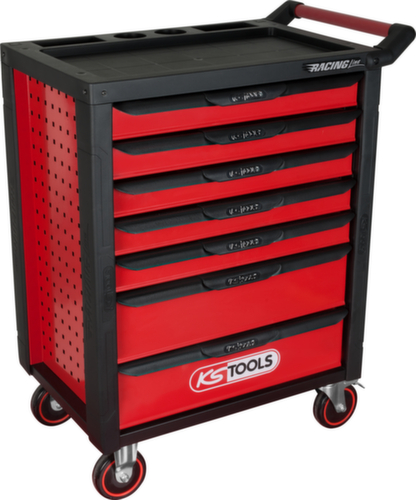 RACINGline BLACK/ROT Werkplaatswagen met 7 laden