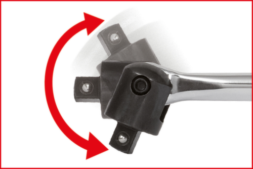 3/4" CHROMEplus scharnierende insteekhandgreep