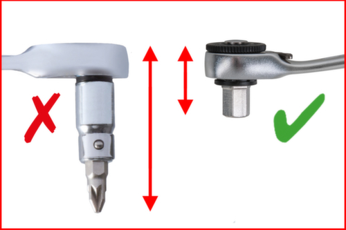 1/4" + 11 mm doorvoersokkel en bitset