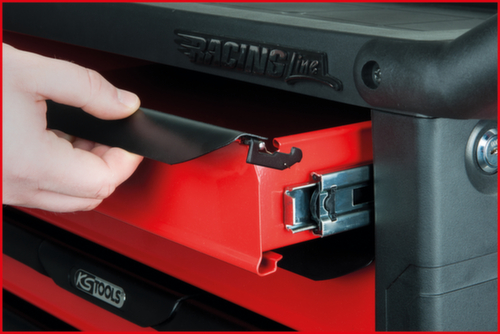 RACINGline BLACK/ROT Werkplaatswagen met 7 laden