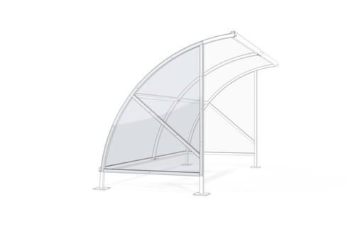 WSM Zijwand voor overdekte fietsenstalling