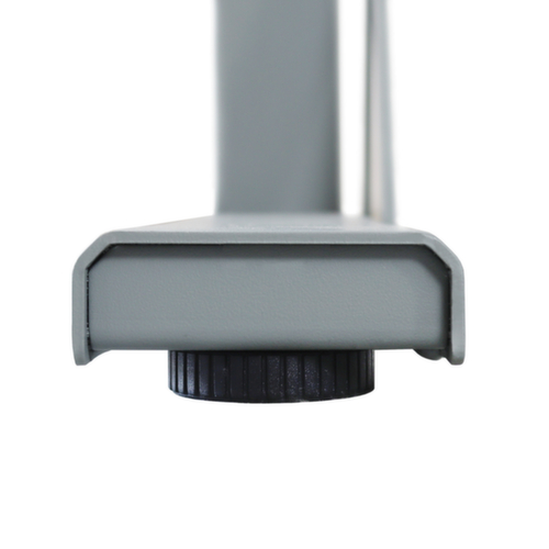 Elektrisch in hoogte verstelbare werkbank HEAVY, RAL7037 stofgrijs