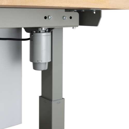 Elektrisch in hoogte verstelbare werkbank HEAVY, RAL7037 stofgrijs